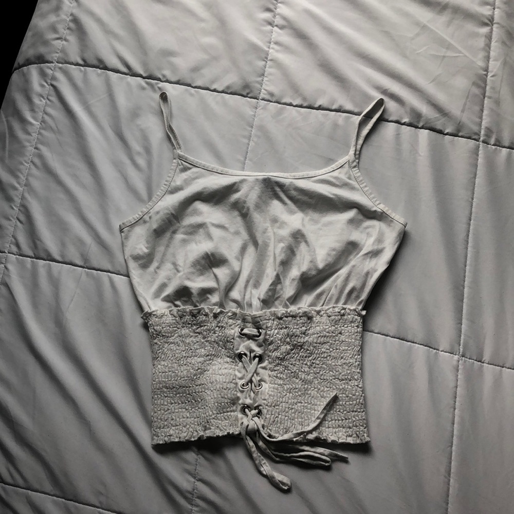 White Mock corset top
